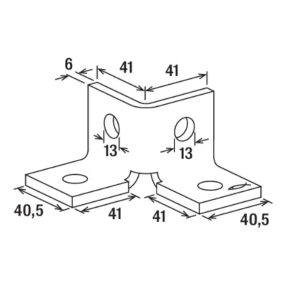 Fischer Mehrdimensionaler Winkel FUF 4Y galvanisch verzinkt