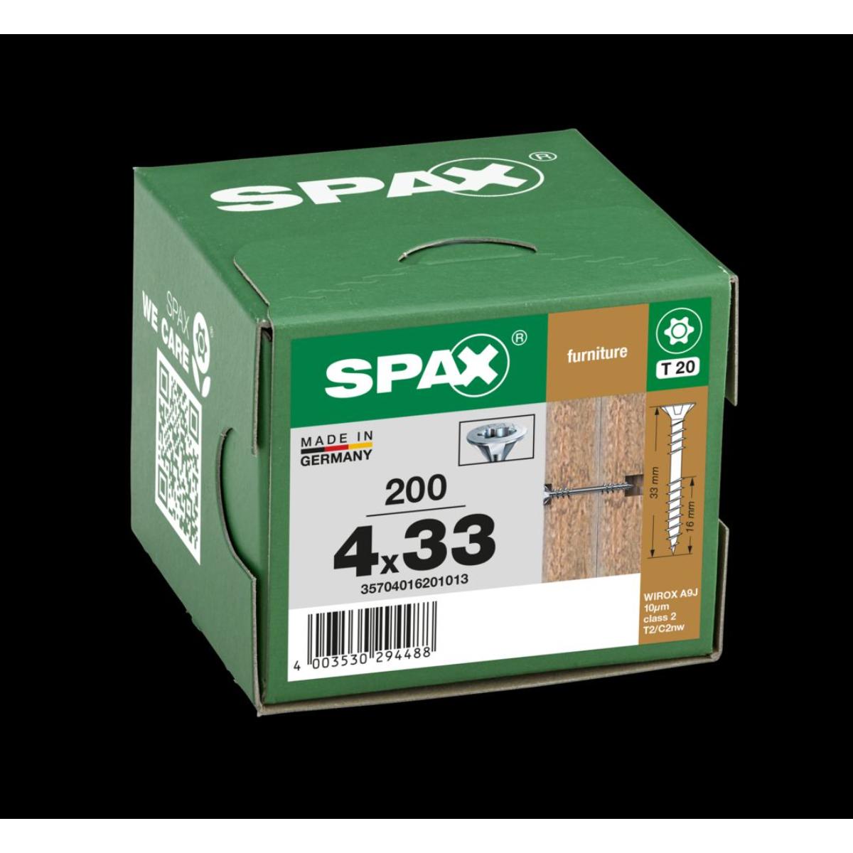 SPAX SENKMULTIKOPF T-STAR PLUS T20 FIXIERGEWINDE WIROX 200 Stück