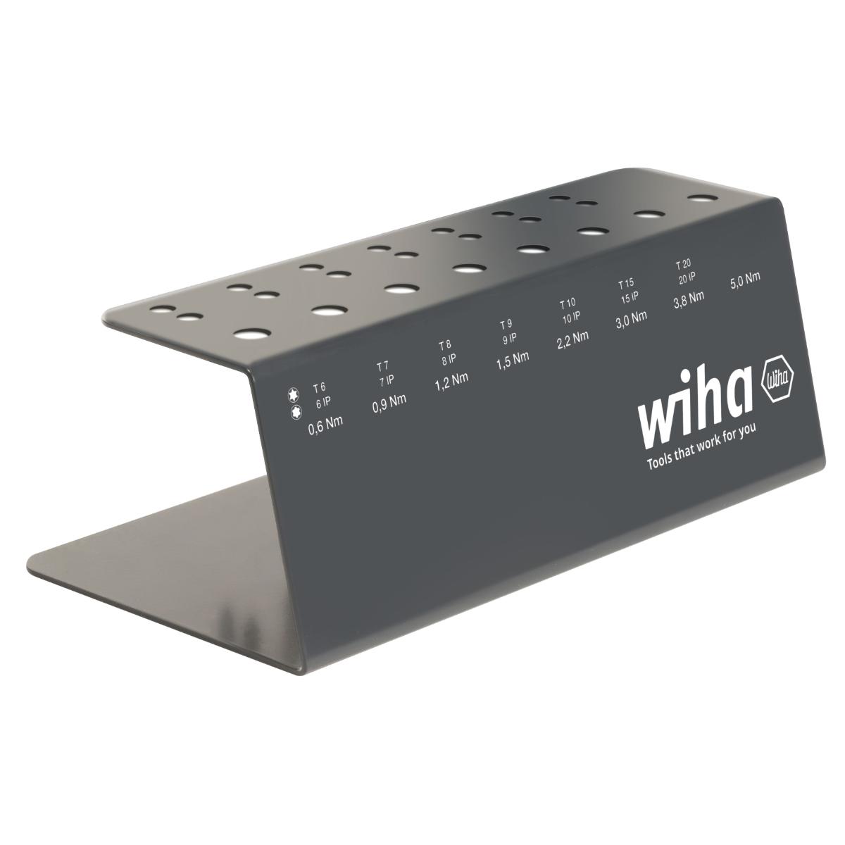 Wiha Drehmoment-Schraubendreher mit Schlüsselgriff Set easyTorque Key Torx , TorxPlus 23-teilges Set fest voreingestellte Drehmomentbegrenzung im Werkbankständer