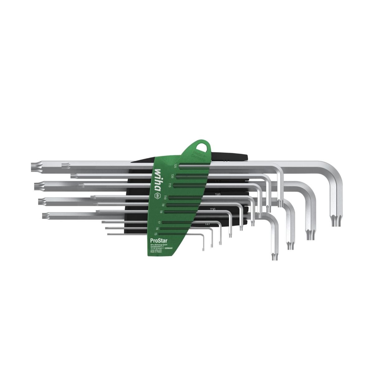 Wiha Stiftschlüssel Set im ProStar Halter TORX 13-teilges Set titansilber