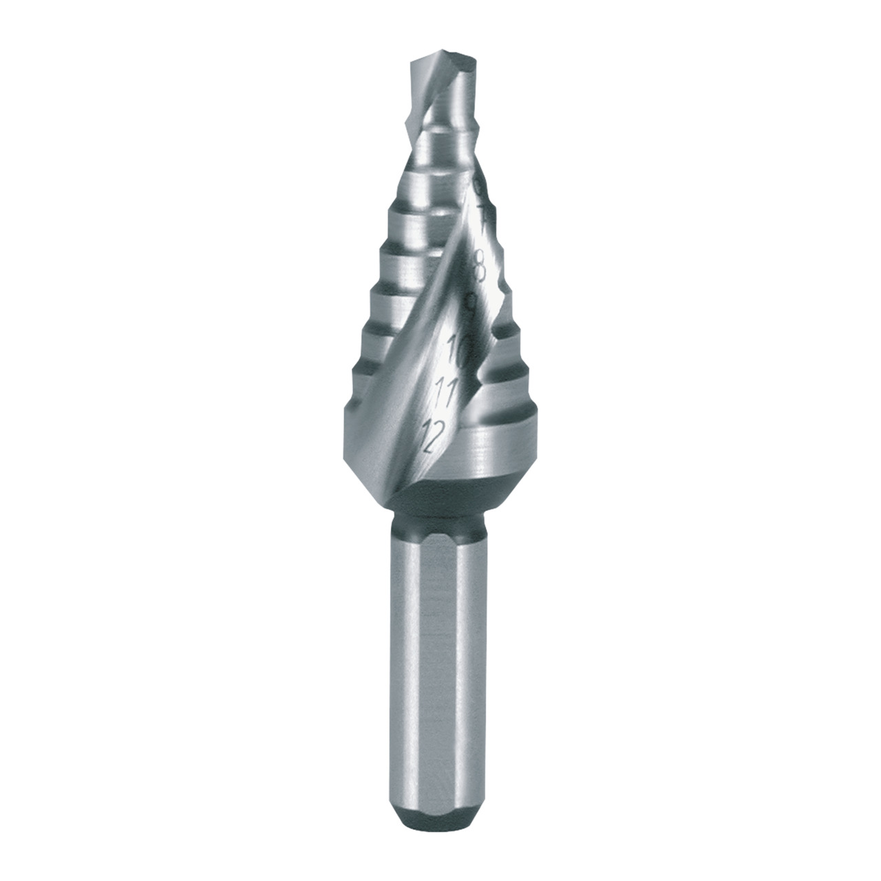 RUKO Stufenbohrer HSS spiralgenutet mit Kreuzanschliff in kurzer Ausführung