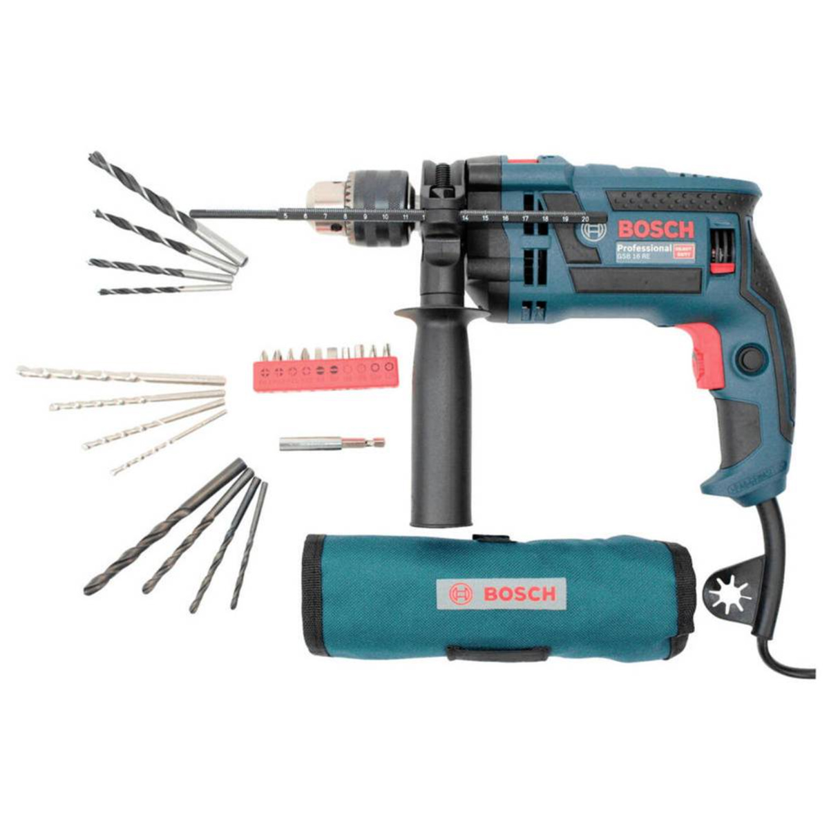 Bosch Schlagbohrmaschine GSB 16 RE 750W mit Zubehör, inkl. Koffer