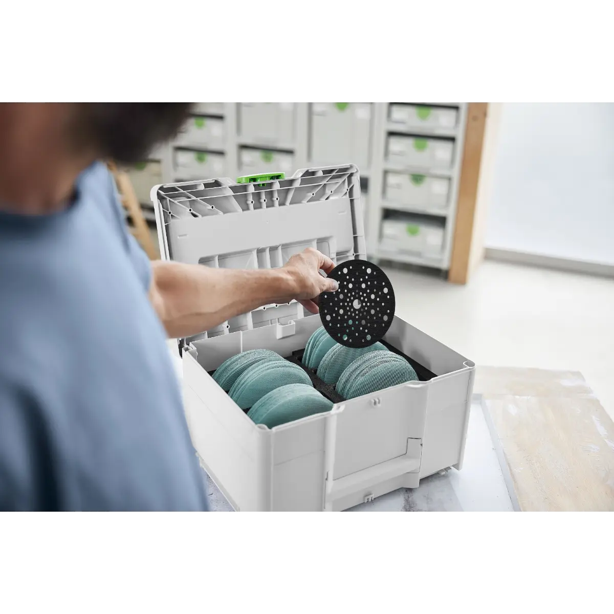 Festool Schleifmittel-Systainer³ Granat Net D150 GR NET SYS