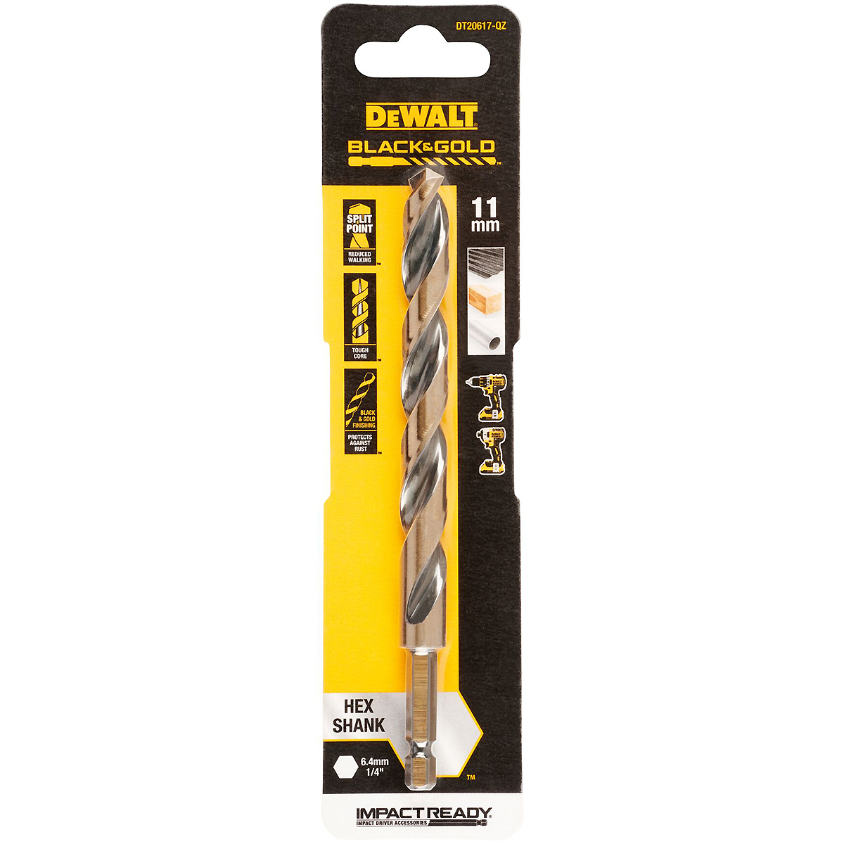 DEWALT Black&Gold Metallbohrer HSS-G Sechskant
