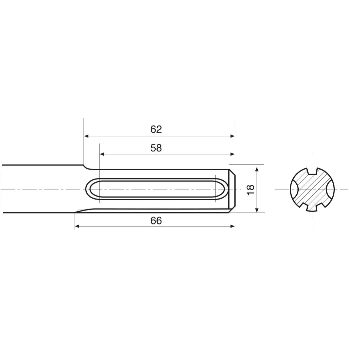Rennsteig Fliesenmeißel für Elektrohämmer SDS max, 20° abgewinkelt, 50 x 300 mm