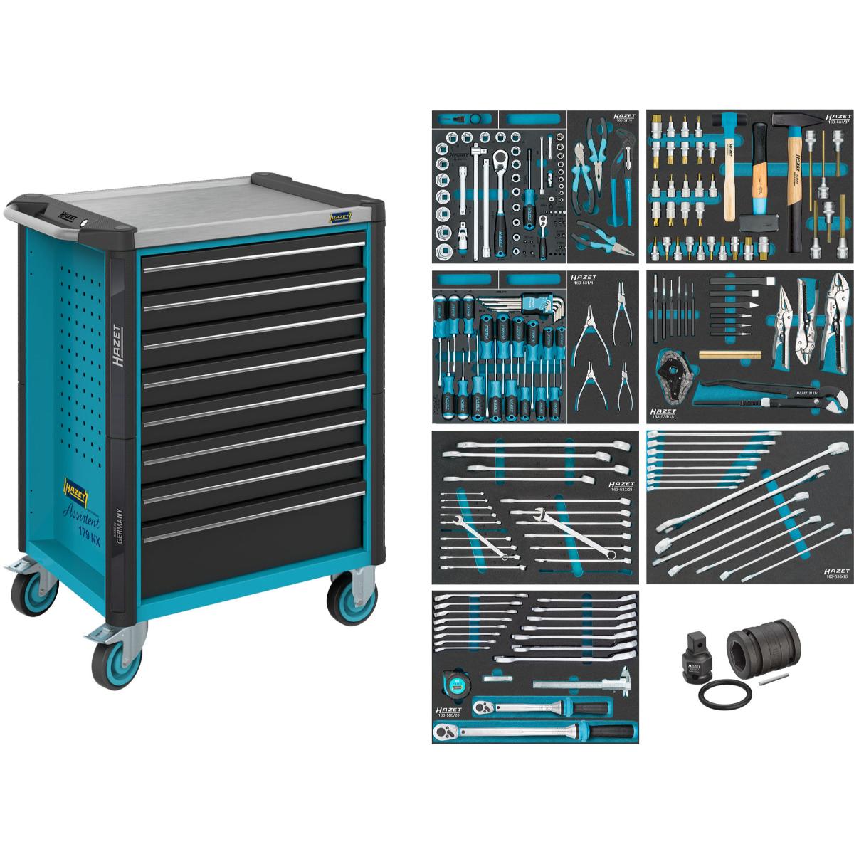 HAZET Werkstattwagen Assistent Schubladen 206-teilig