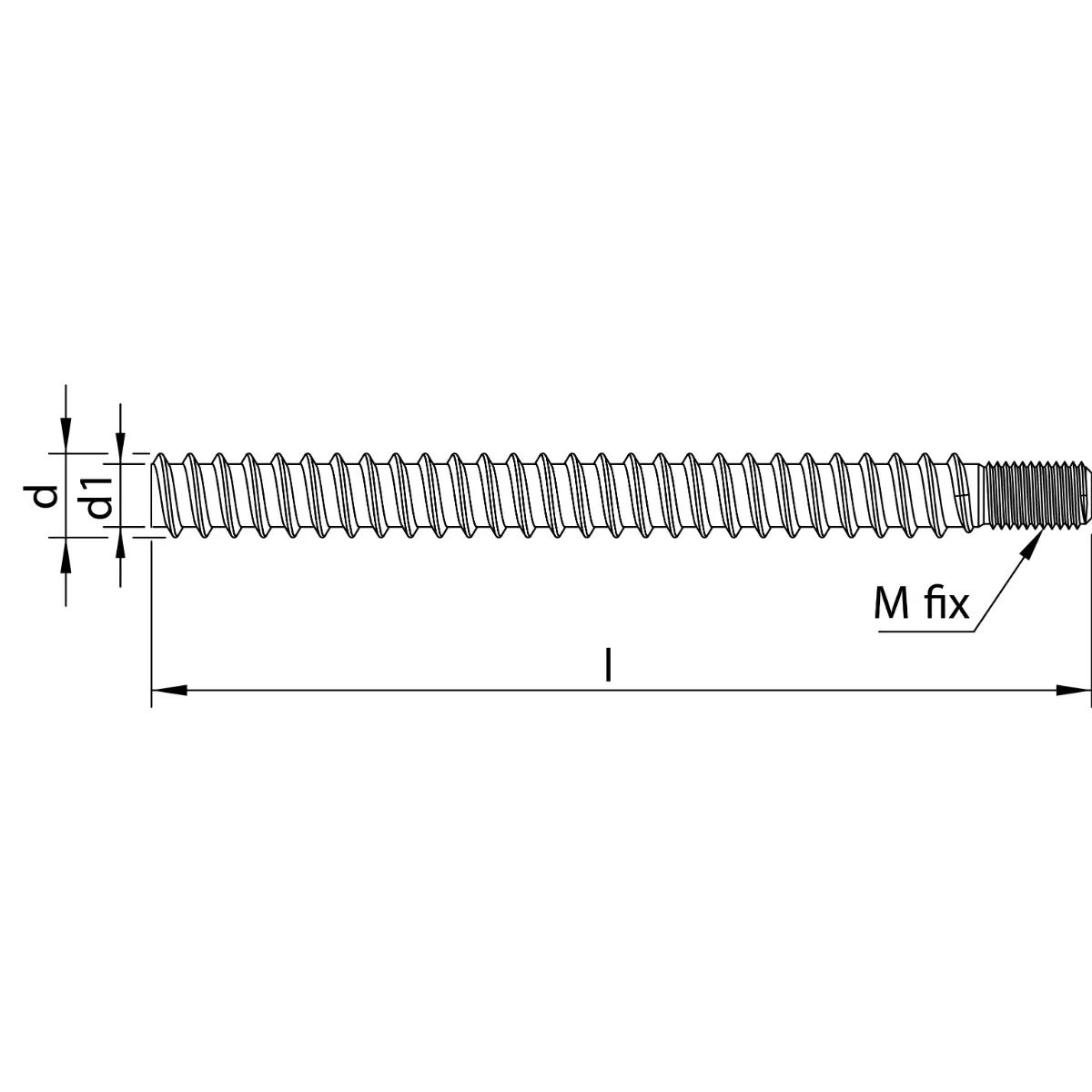 HECO-WB 20 x 1500, Gewindestange, M16, VG, A2K, 1 Stück