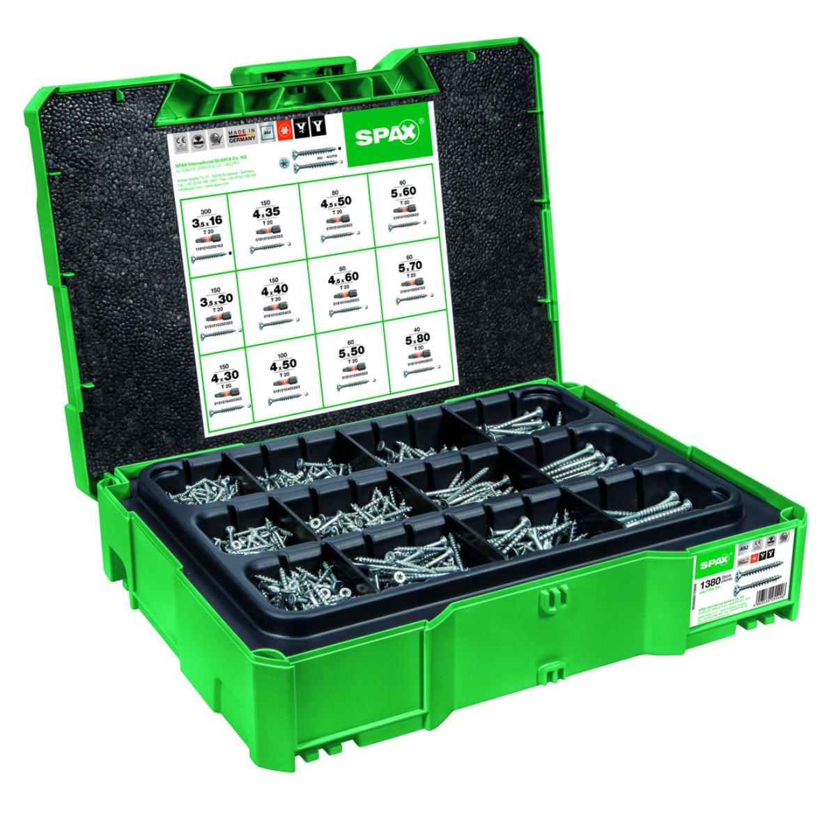 SPAX Box Systainer T-Loc Senkmultikopf T-Star Plus WIROX 1385St/5Bit