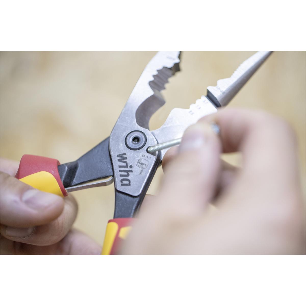 Wiha Multifunktionszange 8in1 Industrial electric mit ein- und ausschaltbarer Öffnungsfeder