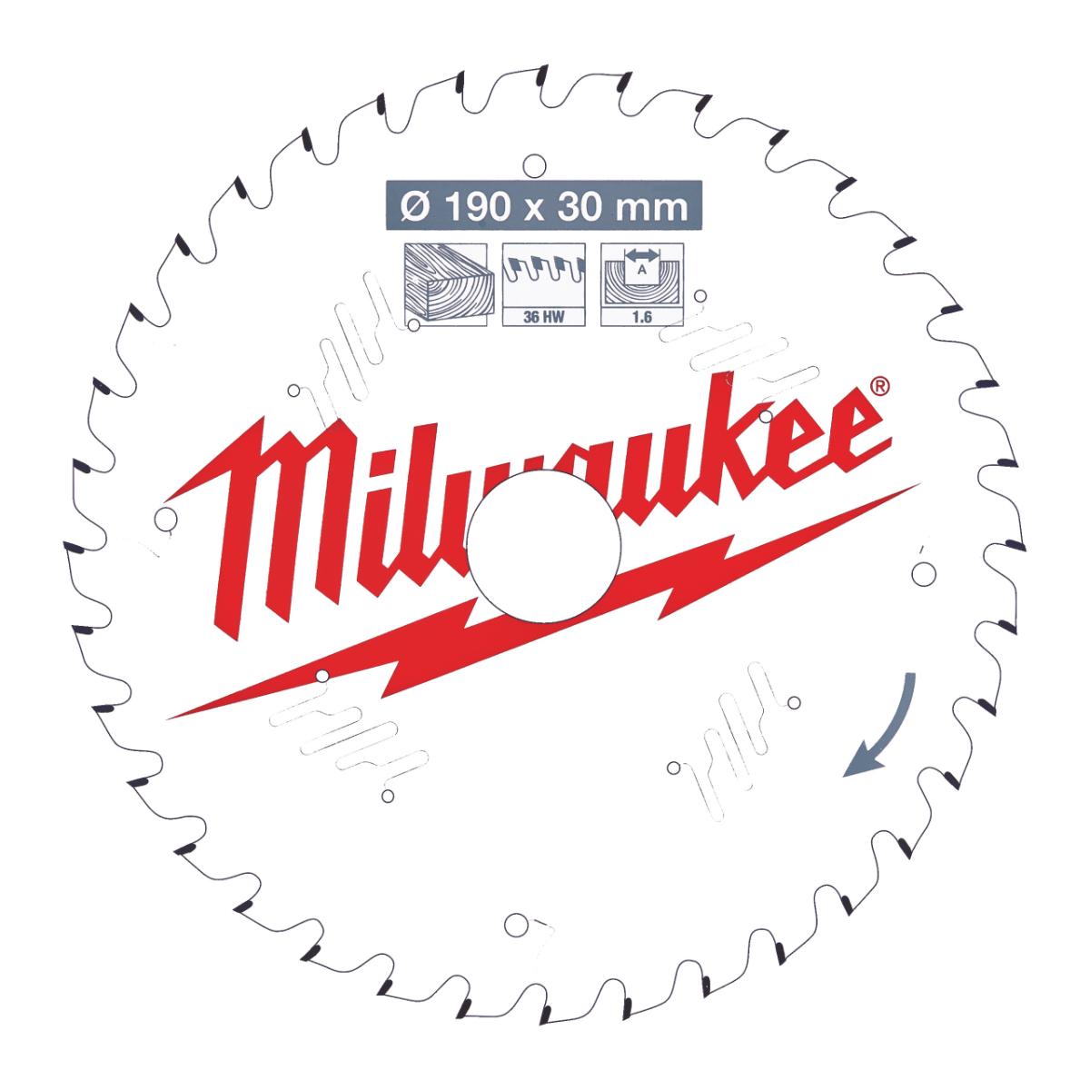 Milwaukee - KREISSÄGEBLATT 190/30MM Z36 HOLZ - 4932471301