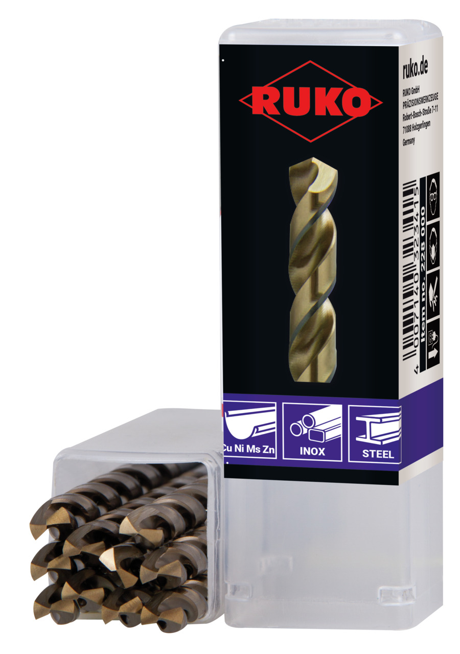 RUKO Spiralbohrer DIN 338 Typ UNI HSS-Co 5