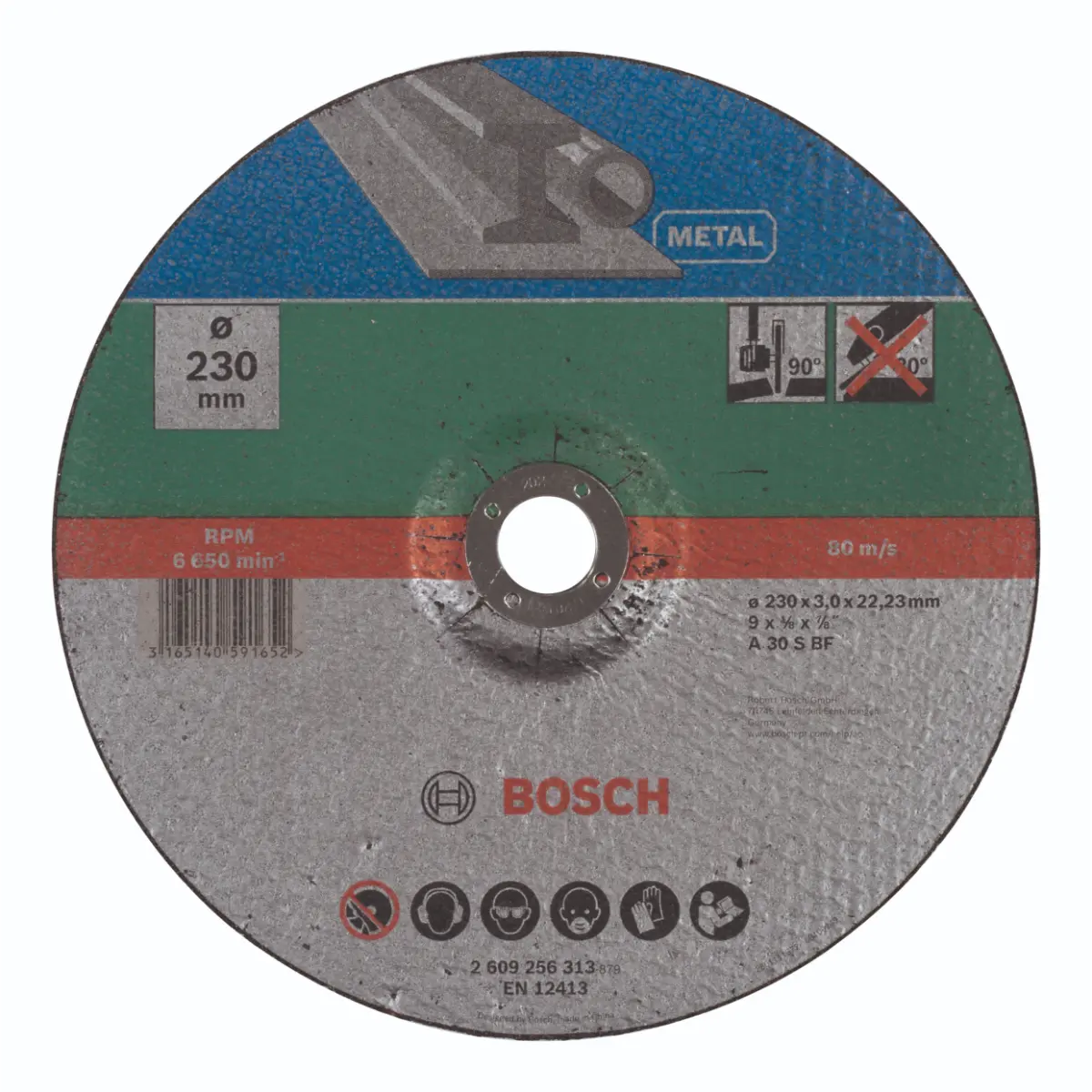 Bosch Trennscheibe gekröpft, Metall D= 230 mm