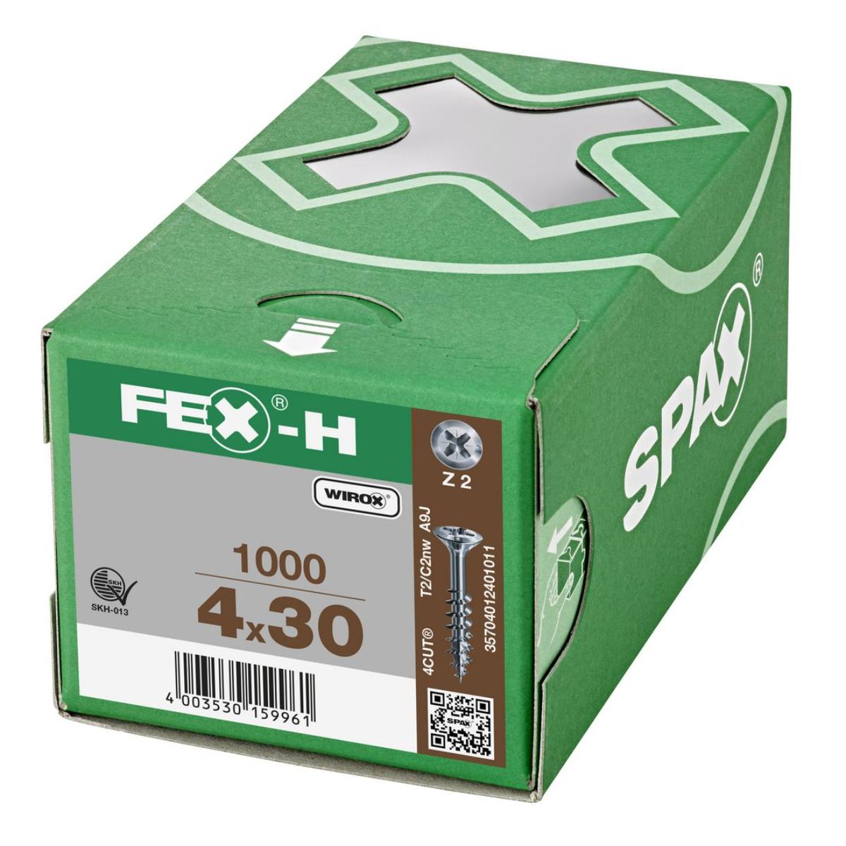 SPAX FEX-H BR Kreuzschlitz Z2 Teilgewinde WIROX, 1000 Stück