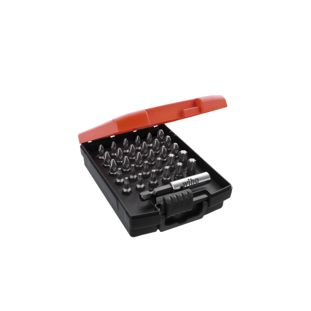 Wiha Bit Set Standard 25 mm Pozidriv, TORX 31-teilges Set 1/4 zoll C6,3 in Box - 10 Stück