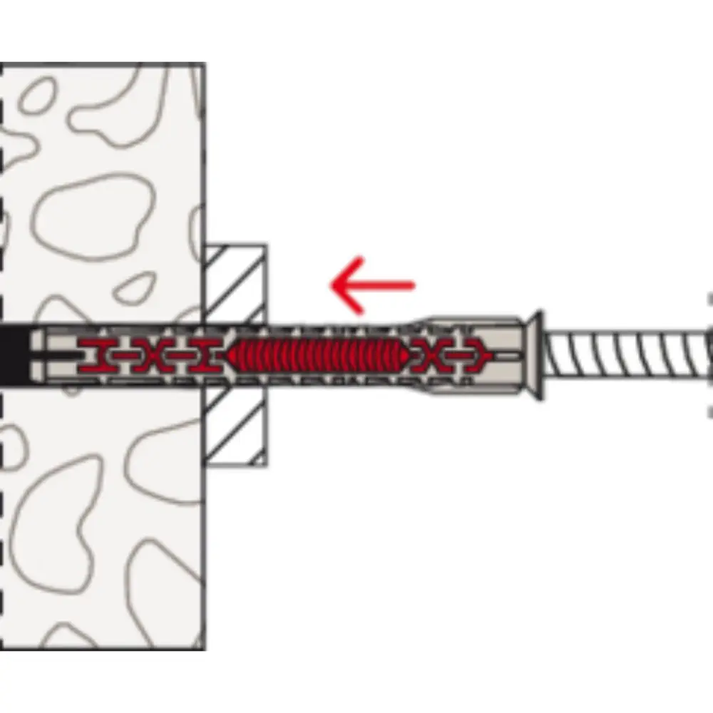 Fischer Langschaftdübel DuoXpand 8x80 T mit Senkkopfschraube