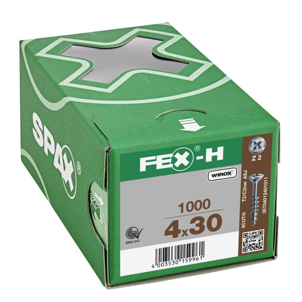 SPAX FEX-H BR Kreuzschlitz Z2 Teilgewinde WIROX, 1000 Stück