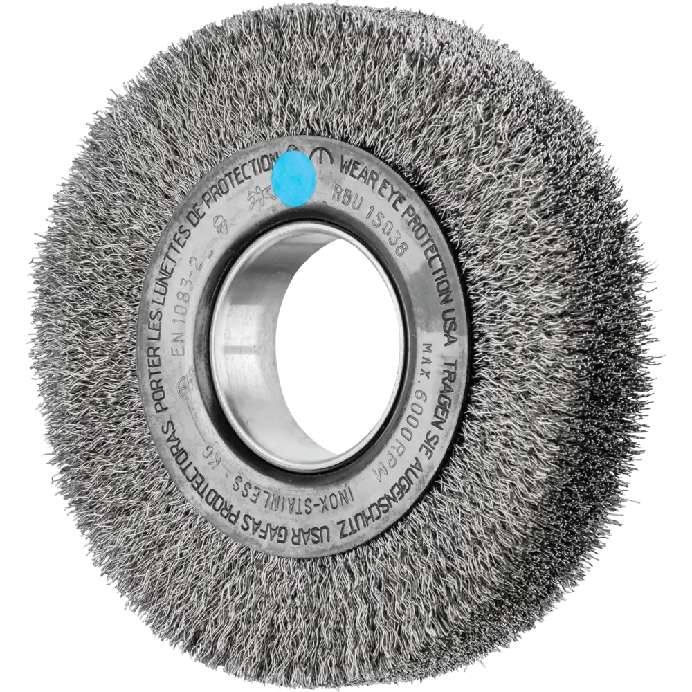 PFERD TOOLS POS Rundbürste breit ungezopft RBU Edelstahl-Draht Schleifbock