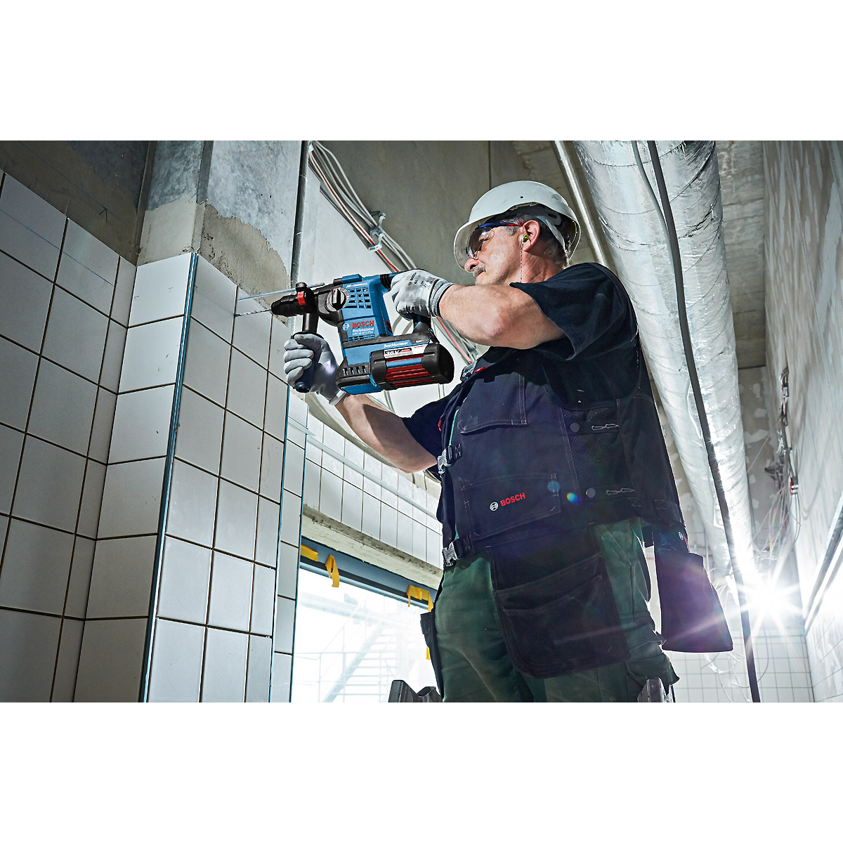 Bosch Akku-Bohrhammer mit SDS plus GBH 36 V-LI Plus, mit 2 x 6.0 Ah Li-Ion Akku,L-BOXX