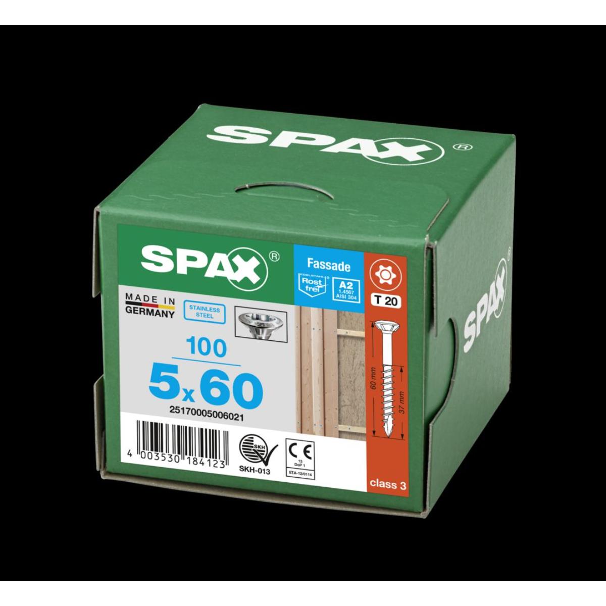 SPAX-S A2 Linsenkopf Fräsrippen T-Star Plus T20 Teilgewinde Cut, 100 Stück