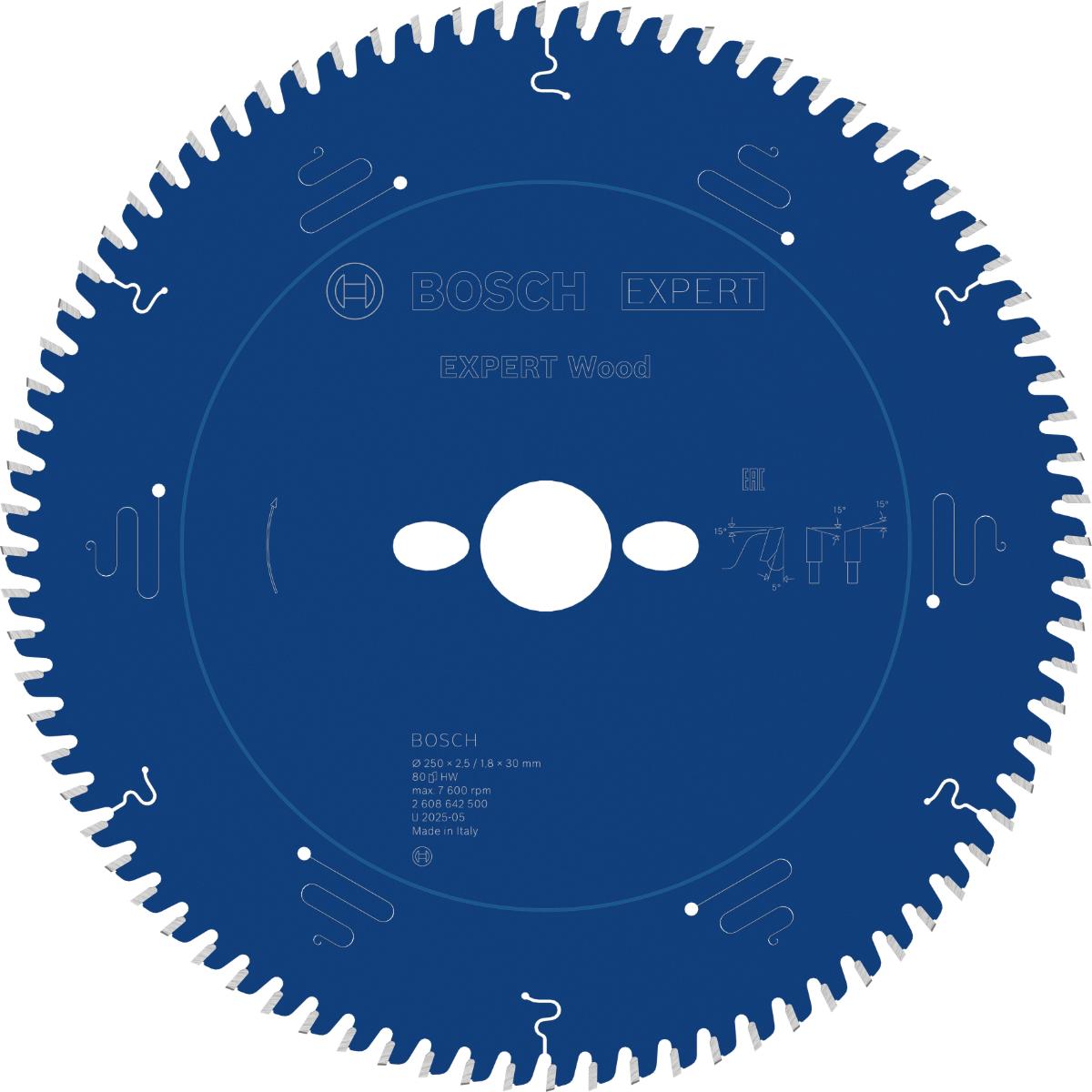 Bosch Kreissägeblatt Expert for Wood ø 250 mm