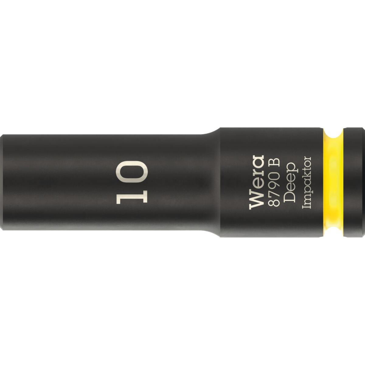 Wera 8790 B Impaktor Deep Steckschlüsseleinsatz mit 3/8 zoll-Antrieb, 10 x 63 mm