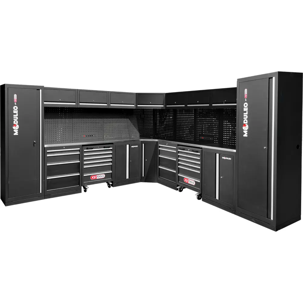 KS TOOLS Werkstatt-Schranksystem, L-Form, 3400 x 3400 mm