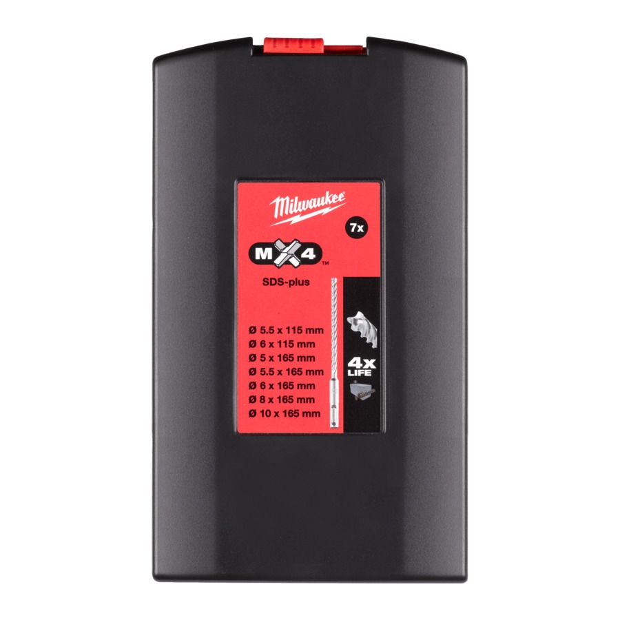 Milwaukee - DISPLAY HAMMERB.SDS+ MX4 (6 X 7-TLG.) - 4932478674