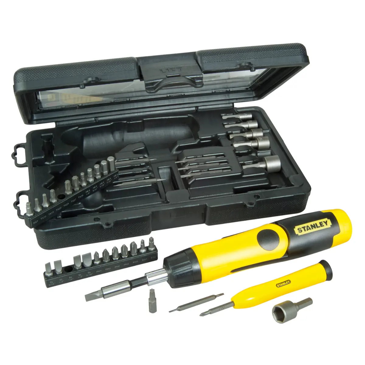 STANLEY Ratschen Bit-Set 35-teilig m. Gelenkgriff