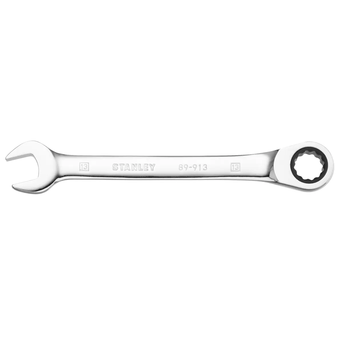 STANLEY Flacher Ringmaulschlüssel mit Ratsche 13 mm, 72 Zähne, 5° Betätigungswinkel