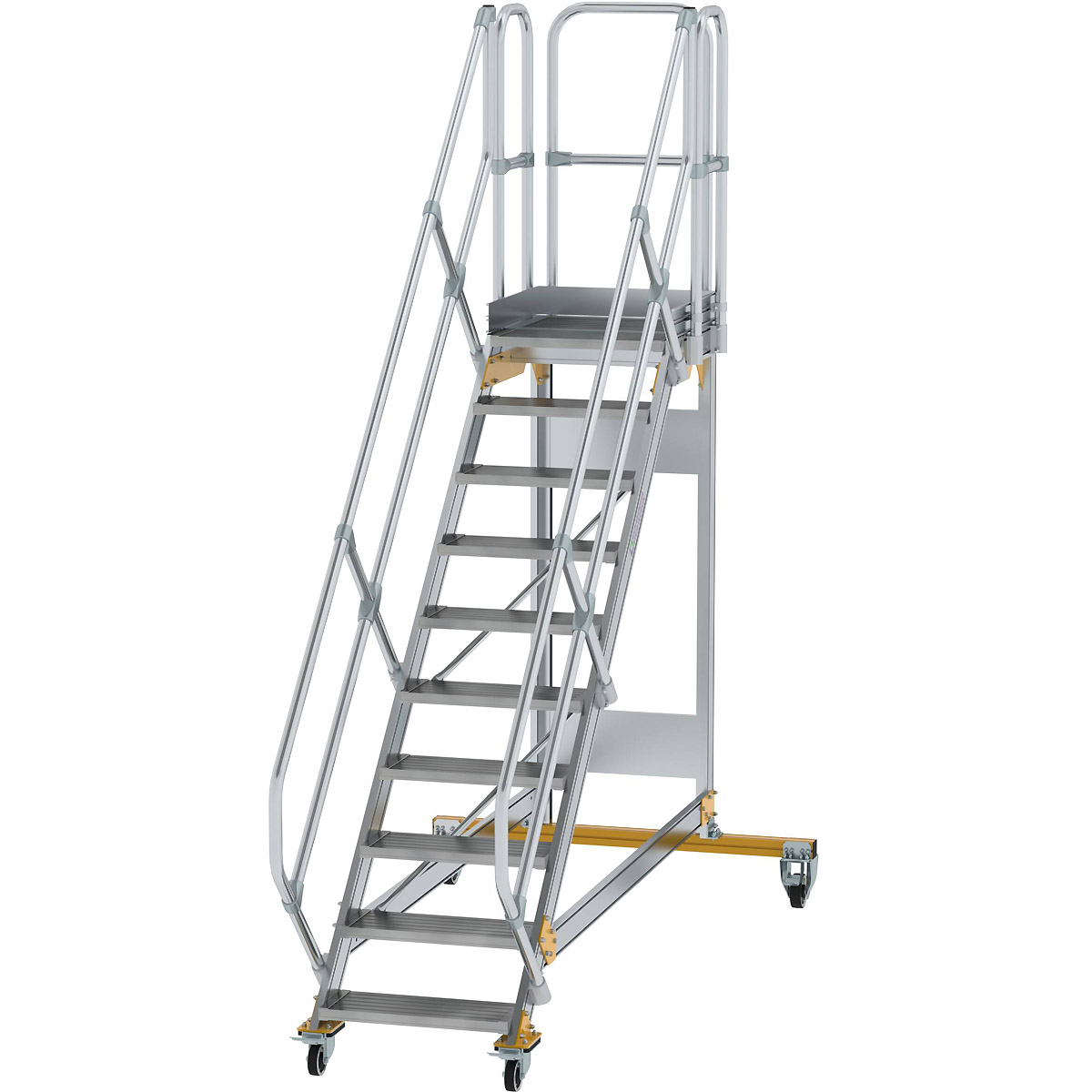 Munk Plattformtreppe 45° fahrbar Stufenbreite 600 mm