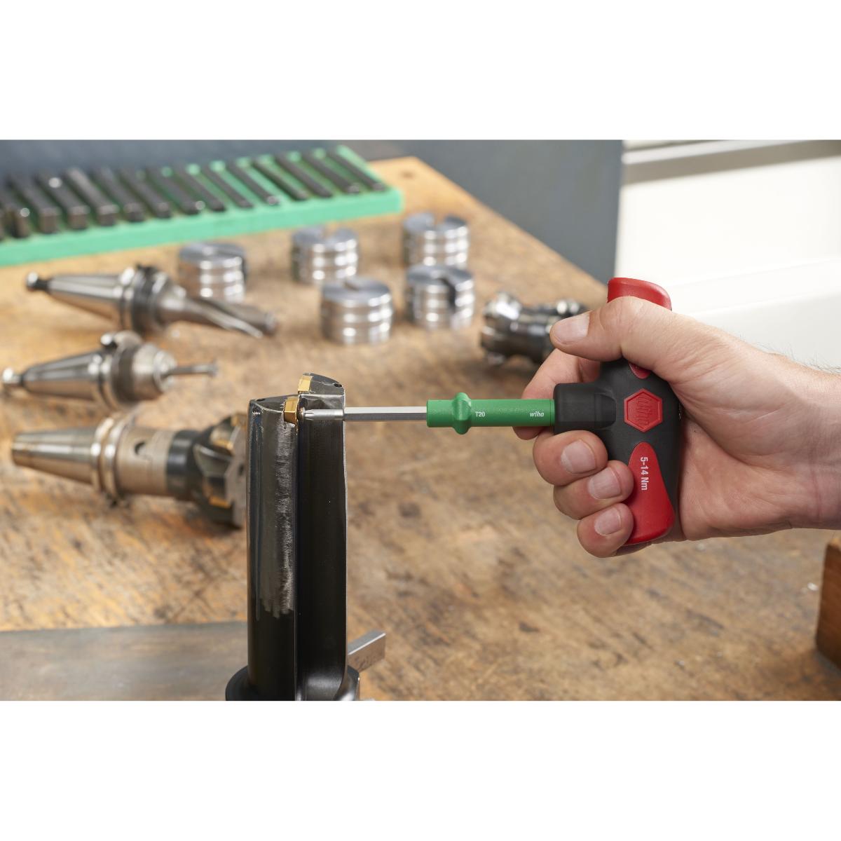 Wiha Drehmoment-Schraubendreher mit Quergriff TorqueVario -S T 5-14 Nm variabel einstellbare Drehmomentbegrenzung