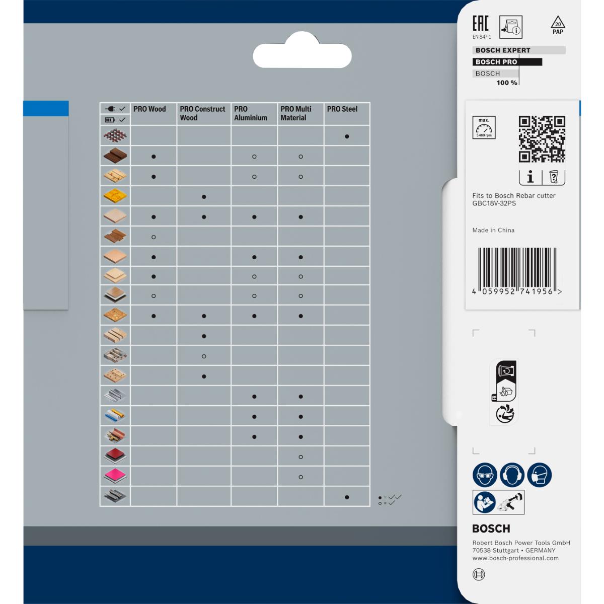 Bosch PRO Steel Akku-Bewehrungsstahlschneider, 136 x 1,6/1,1 x 20. Für Armierungsschneider