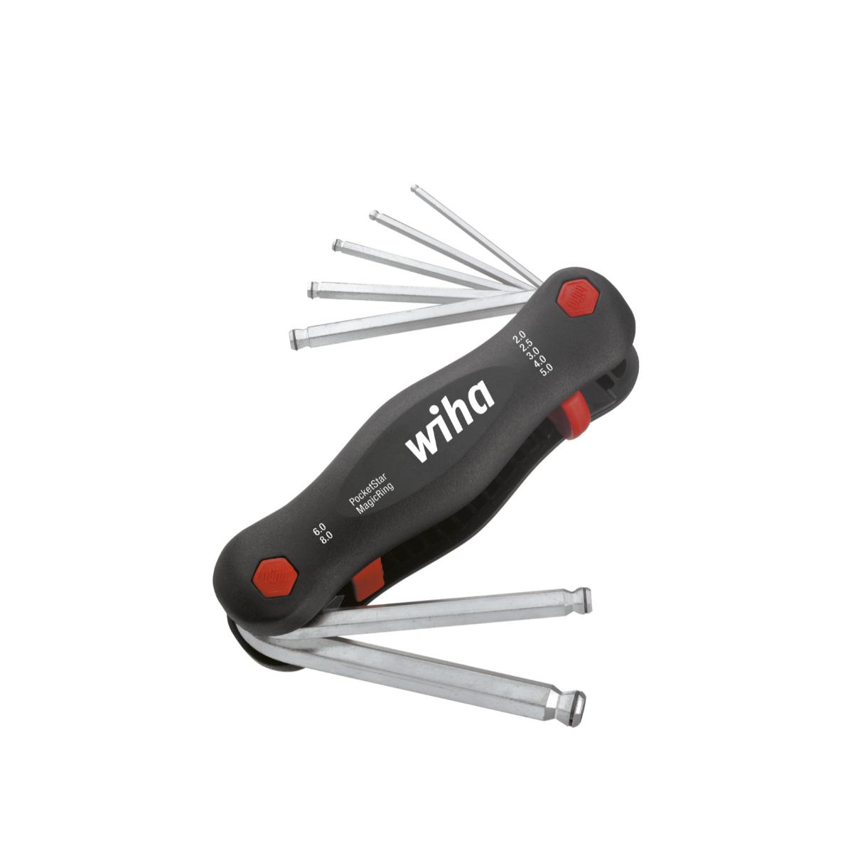 Wiha Multitool PocketStar Sechskant-Kugelkopf MagicRing 7-teilges Set
