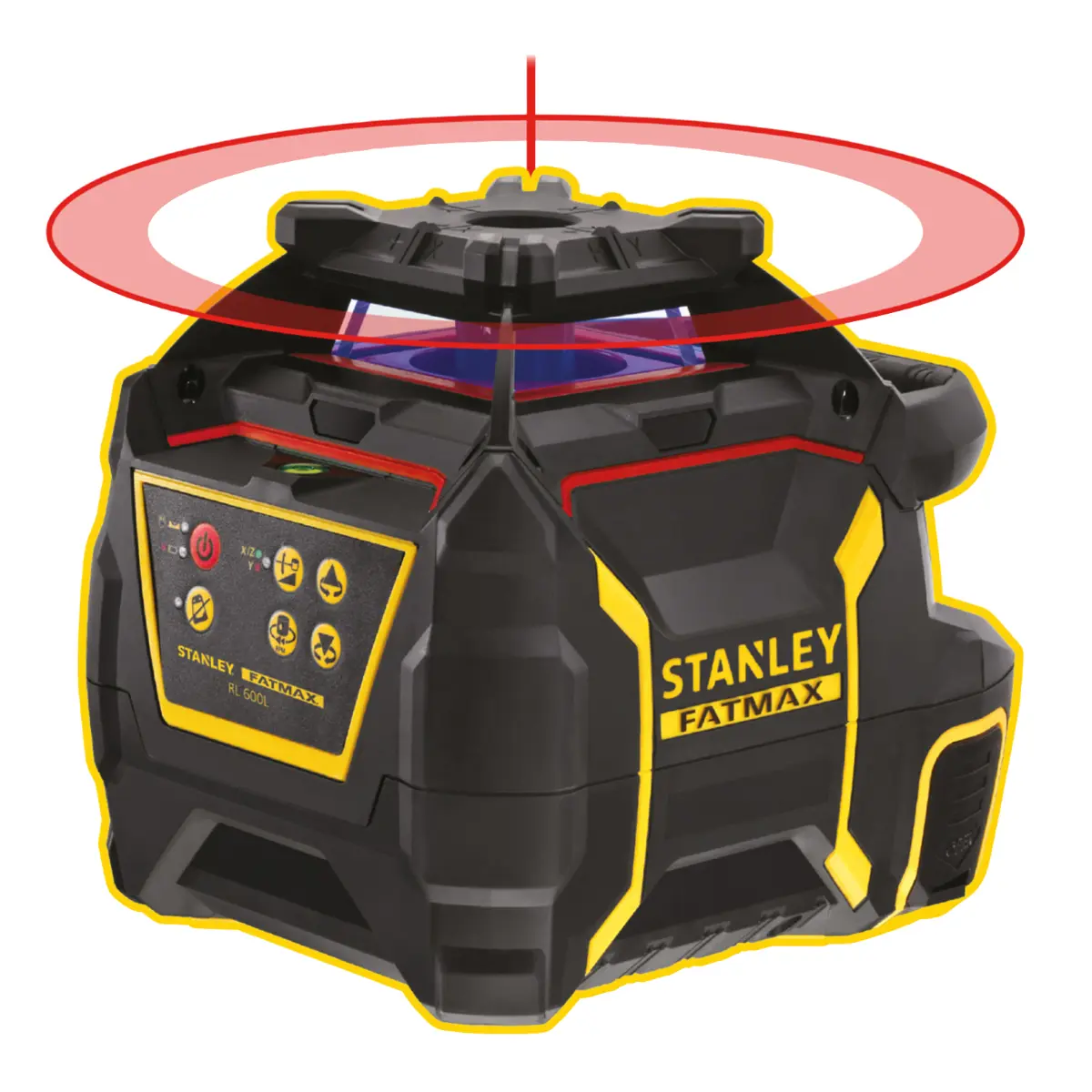 STANLEY FATMAX RL600L Rotationslaser rot (Lithium-Ionen) mit Lotfunktion auf-/abwärts, im PRO-STACK Koffer