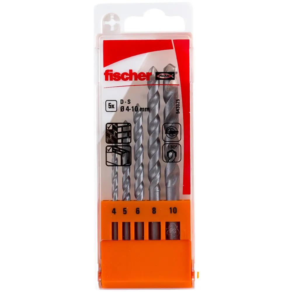 Fischer Steinbohrer D-S Set 4-10mm (5)
