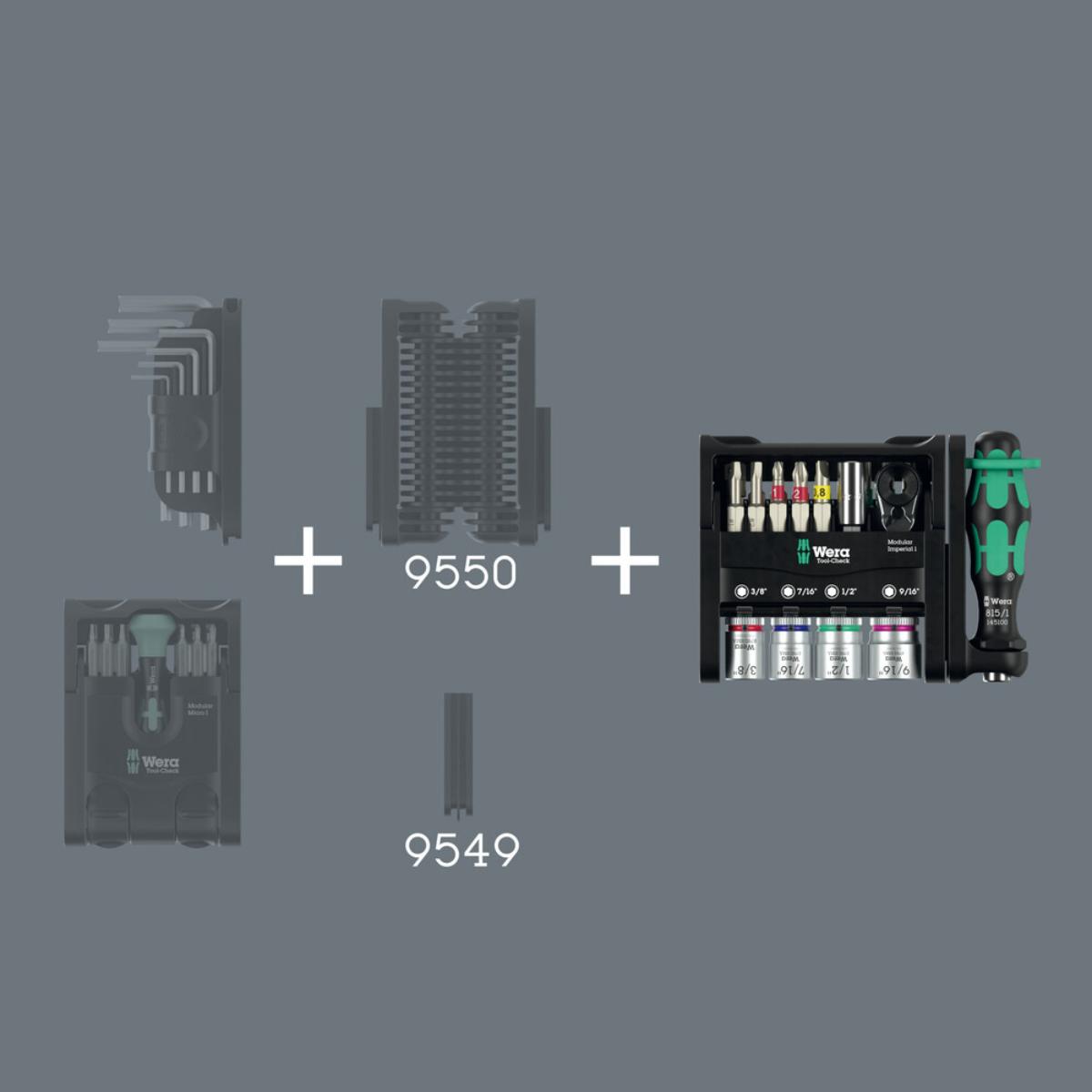 05049001001we Wera Tool-Check Modular Imperial 1, 21-teiliges Set