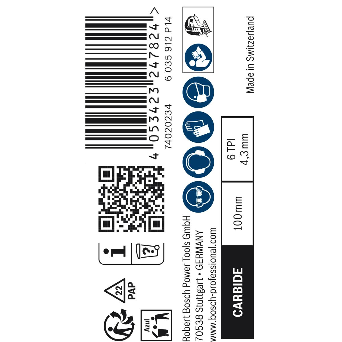 Bosch EXPERT Fiber Plaster T 141 HM Stichsägeblatt