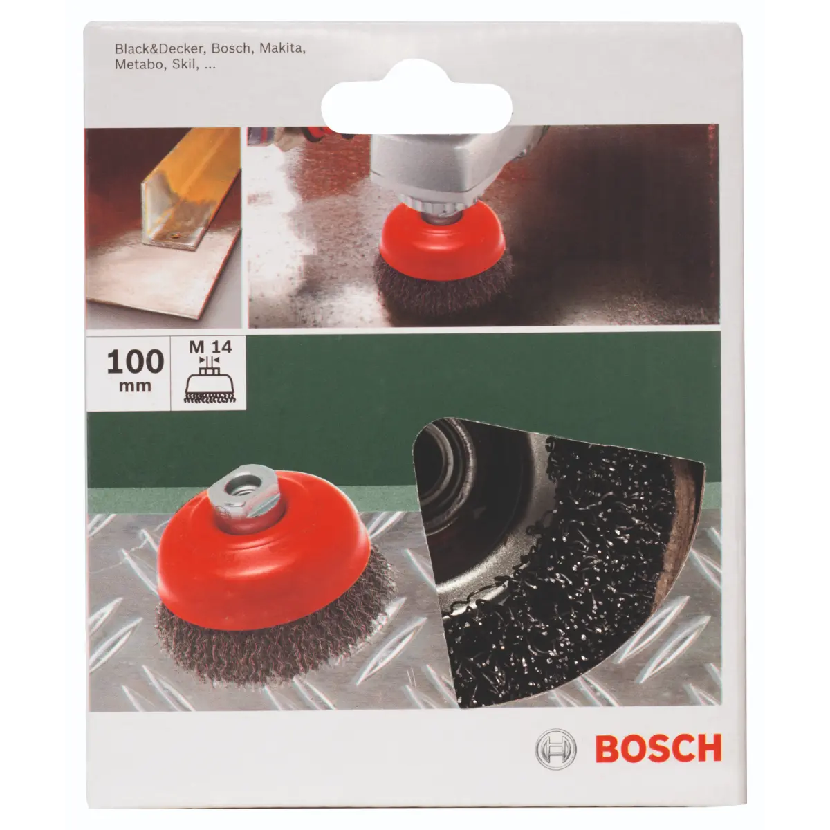 Bosch Topfbürste für Winkel- und Geradschleifer - Gewellter Draht, 100 mm