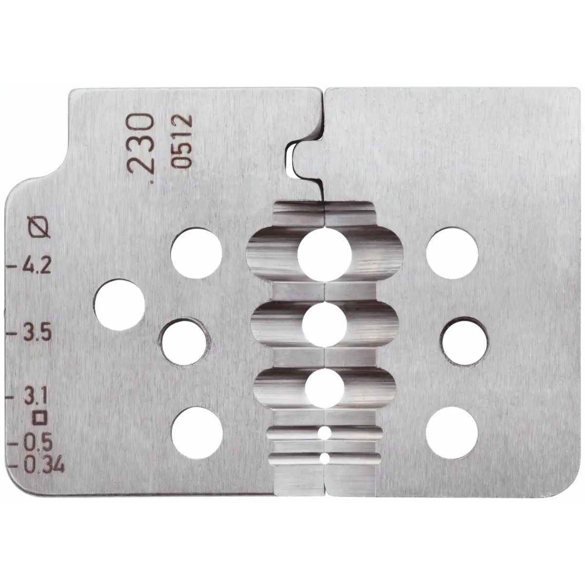 Rennsteig Abisolierzange für PVC-Schlauchleitung, Außenmantel und Innenleiter 0,34 mm² / 0,5 mm² / 3,1 mm² / 3,5 mm² / 4,2 mm²