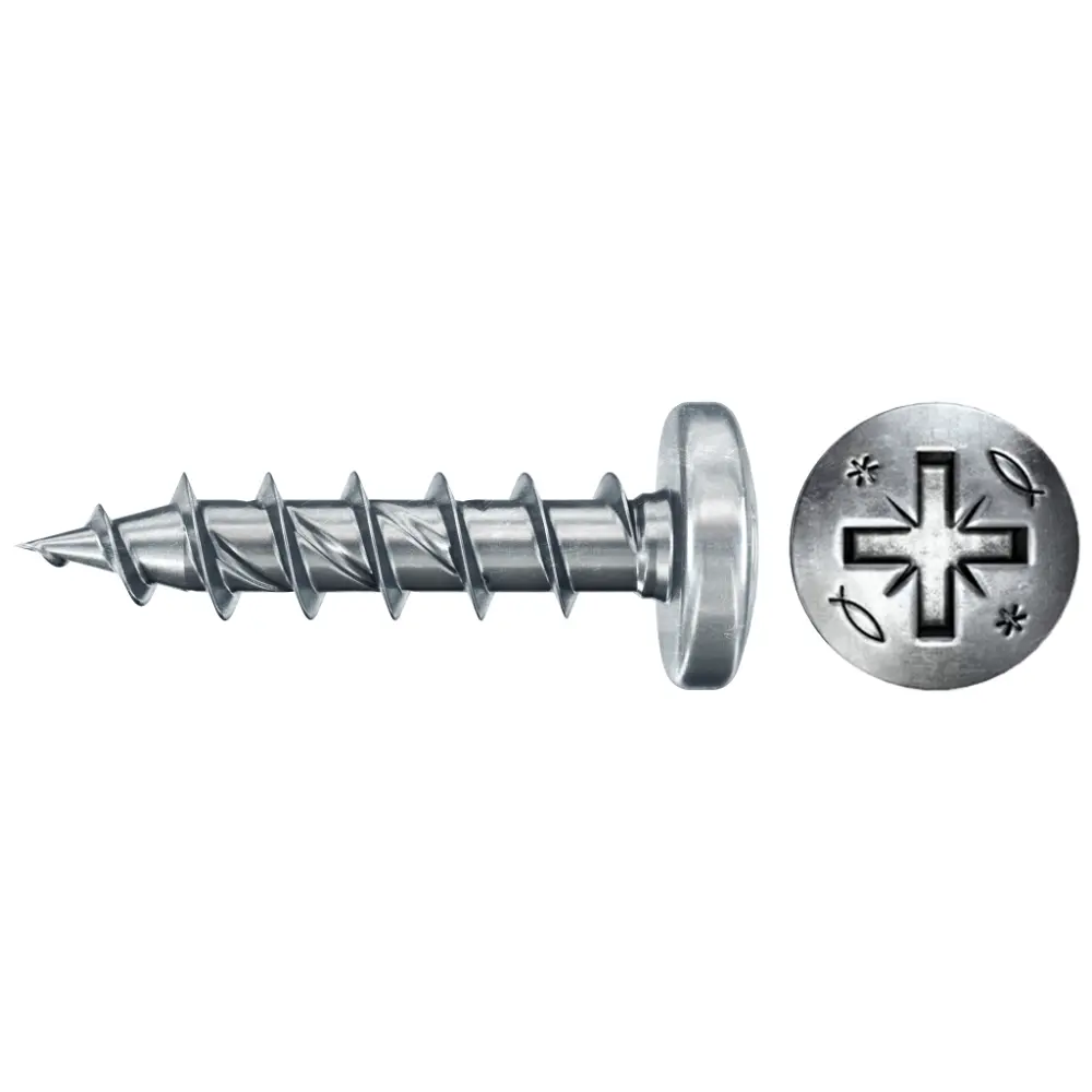 Fischer Spanplattenschraube 4,0x16 PowerFast FPF II PZF BC, Panhead, Kreuzschlitz PZ, Vollgewinde