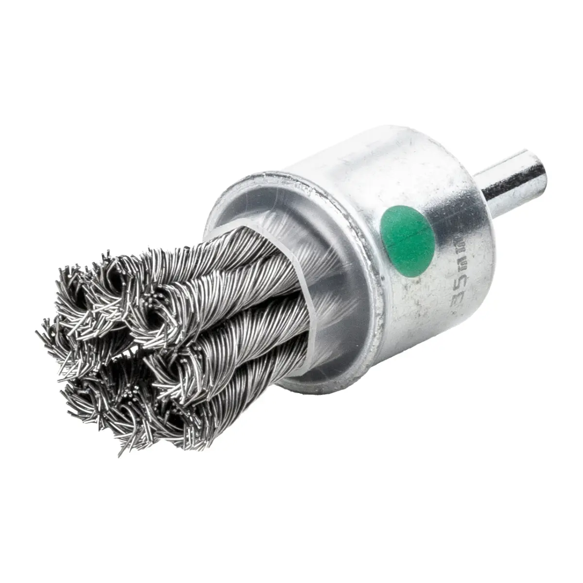 Milwaukee Pinselbürste für Geradschleifer, gezopft, Edelstahl 22 x 28 x 72 x 0,35 mm, 6 mm Schaft