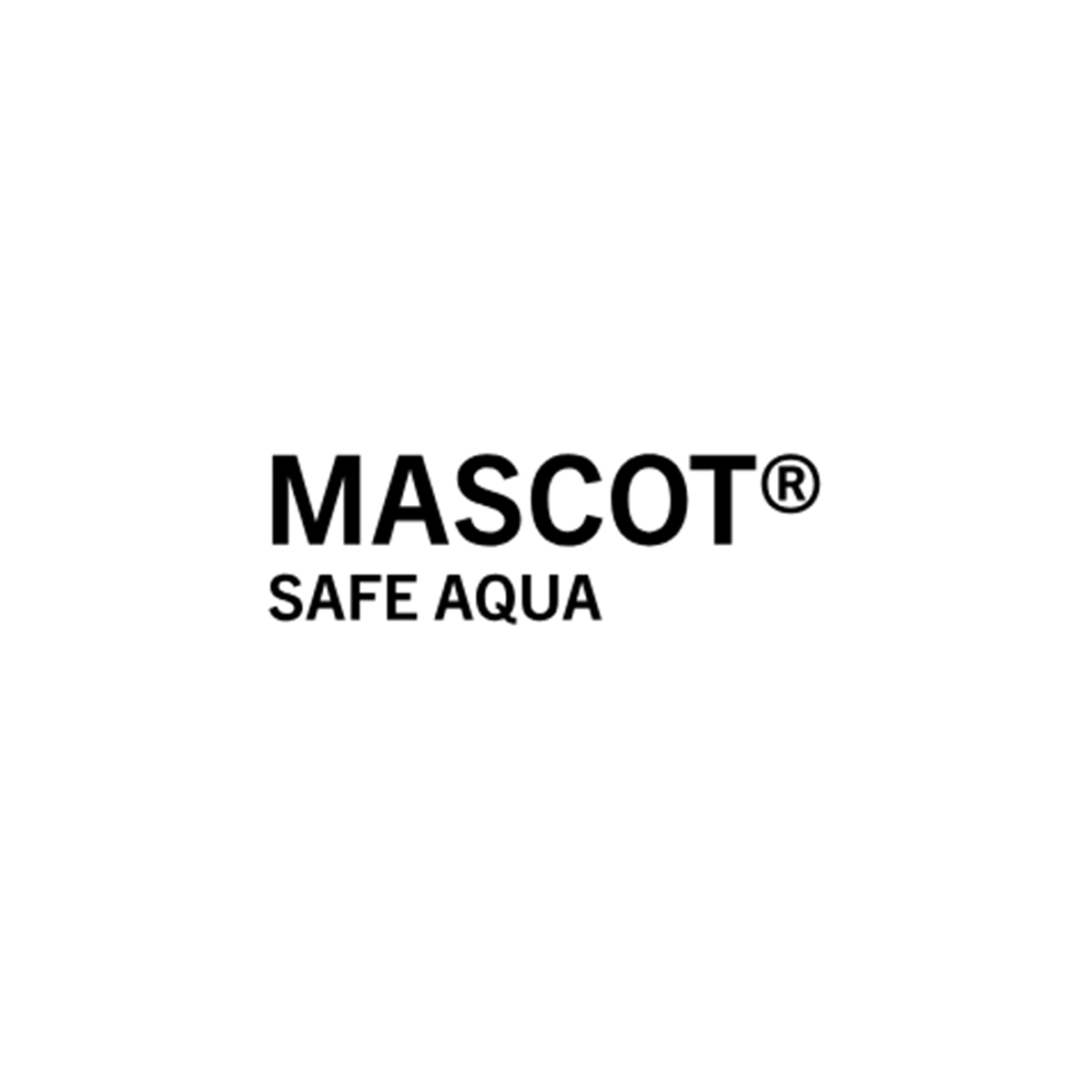 Logo, Mascot Safe Aqua, Brand mark, Typografie, Schwarzer Text
