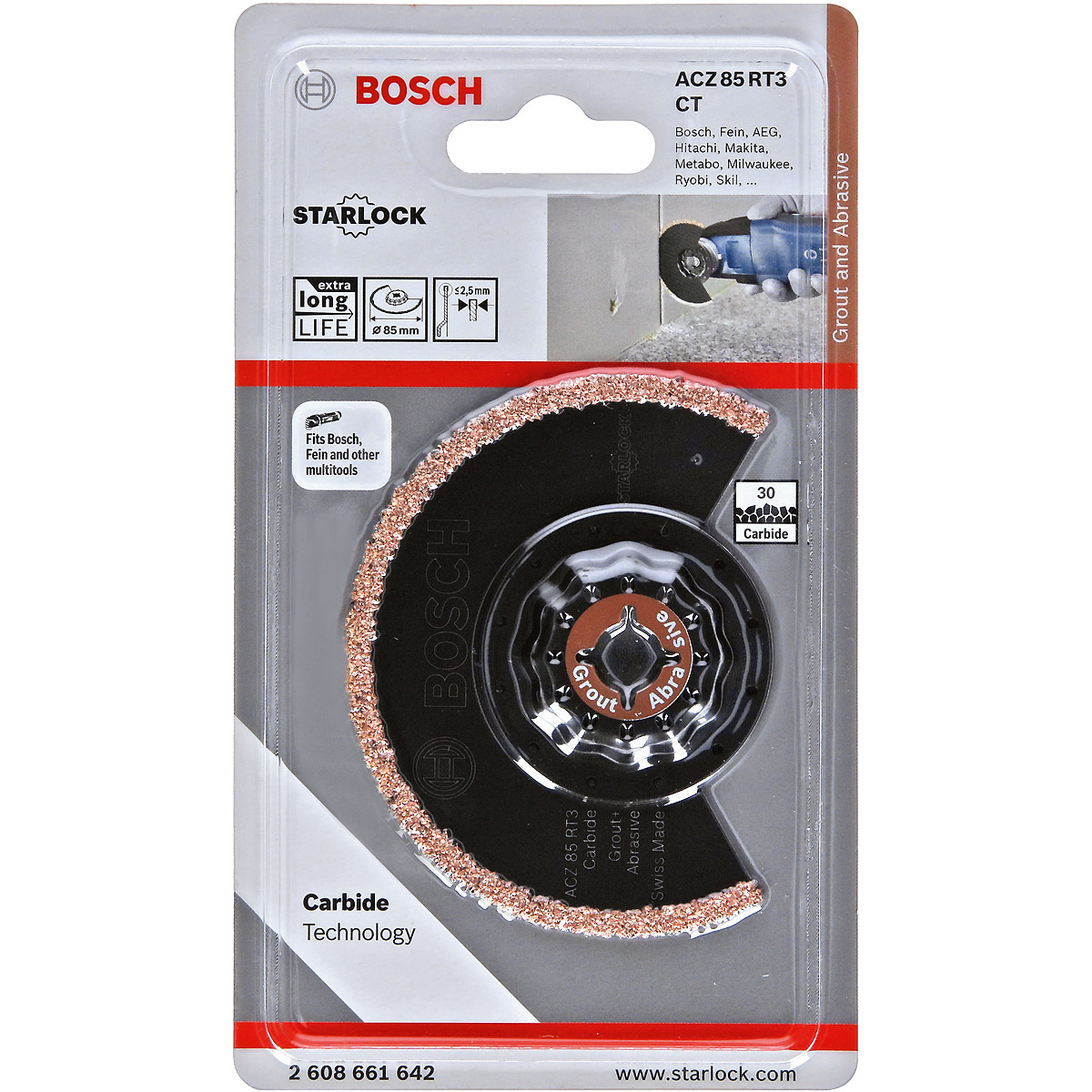 Bosch Carbide-RIFF Segmentsägeblatt ACZ 85 RT3, 85 mm
