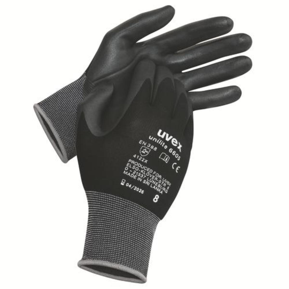 Arbeitshandschuhe uvex phynomic XG, EN 388 4 1 2 1 X, Polyamid/Elastan, schwarz, Größe 6-12, 10 Paar günstig kaufen | Schäfer Shop Arbeitshandschuhe uvex phynomic XG, EN 388 4 1 2 1 X, Polyamid/Elastan, schwarz, Größe 6-12, 10 Paar günstig kaufen | Schäfer Shop