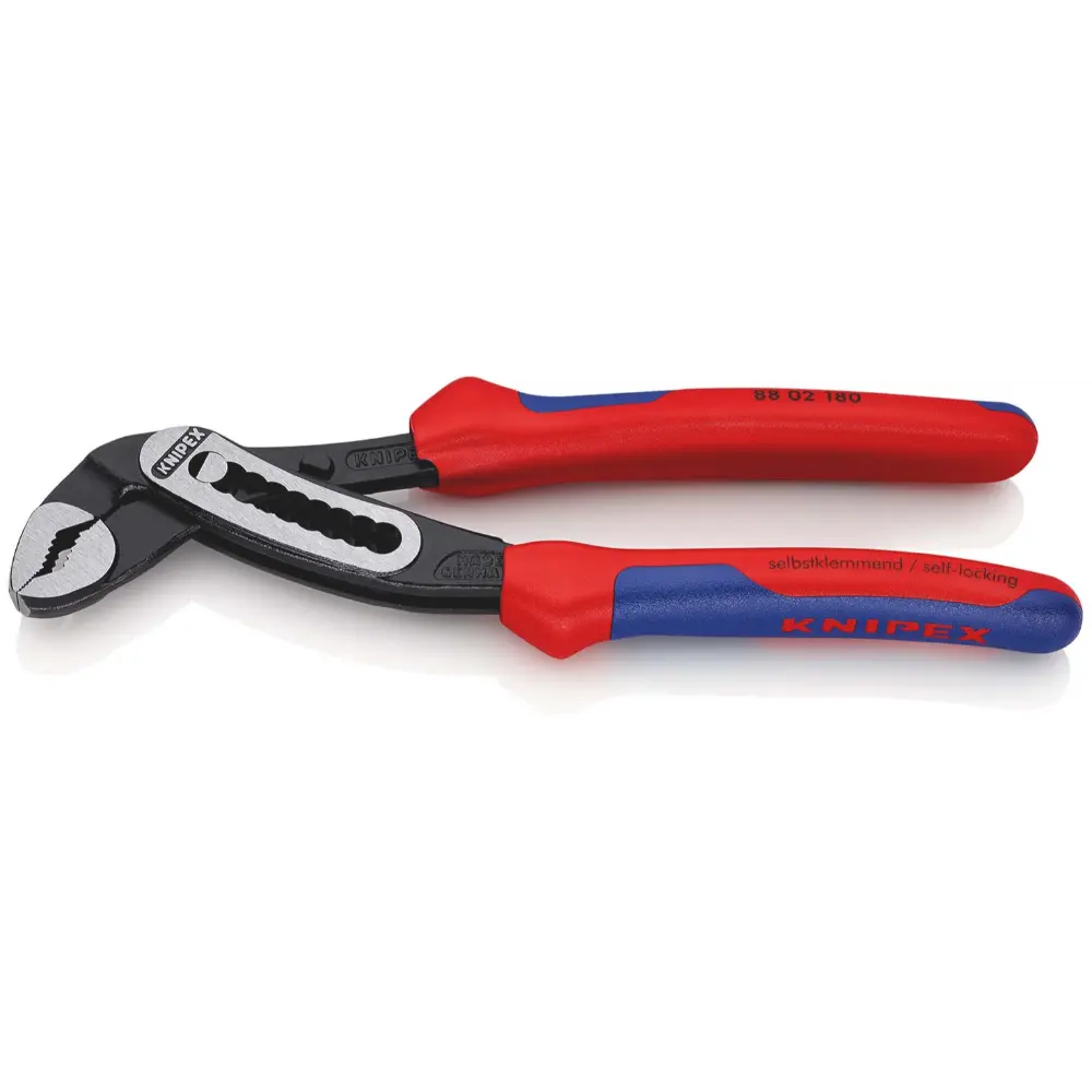 KNIPEX Alligator Wasserpumpenzange mit Mehrkomponenten-Hüllen schwarz atramentiert 180 mm