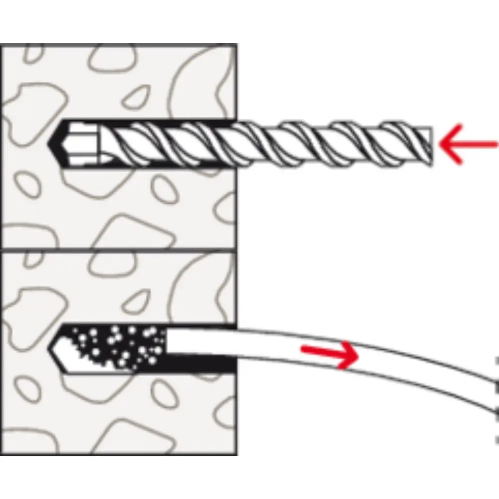 Fischer Langschaftdübel DuoXpand 8x80 T mit Senkkopfschraube