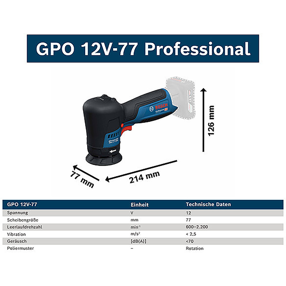 Bosch Akku-Polierer GPO 12V-77