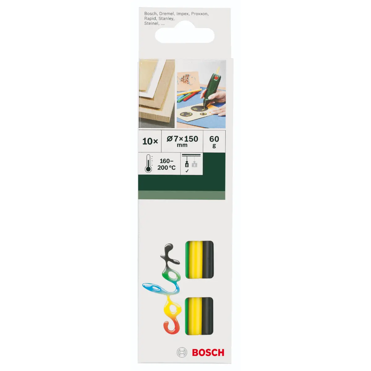 Bosch Schmelzkleber Color 7 mm 10 Stck., Farbe
