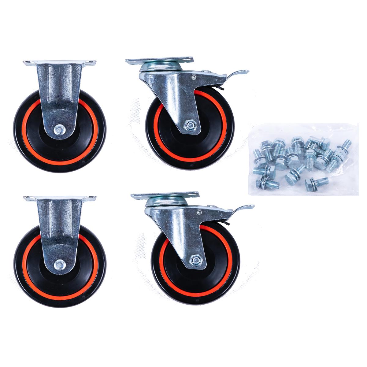 KS Tools Rollenset 2 x Lenkrolle + 2 x Laufrolle