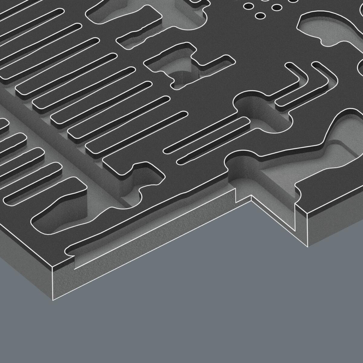Wera 9853 Schaumstoffeinlage Kraftform Kompakt Wartung Set 1, ohne Werkzeug